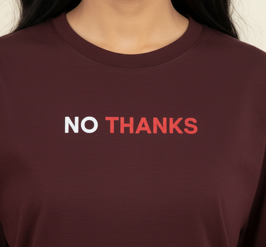 No Thanks Oversized Tee