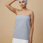 Pure cotton quick dry towel blue lifestyle view – TRESSNY