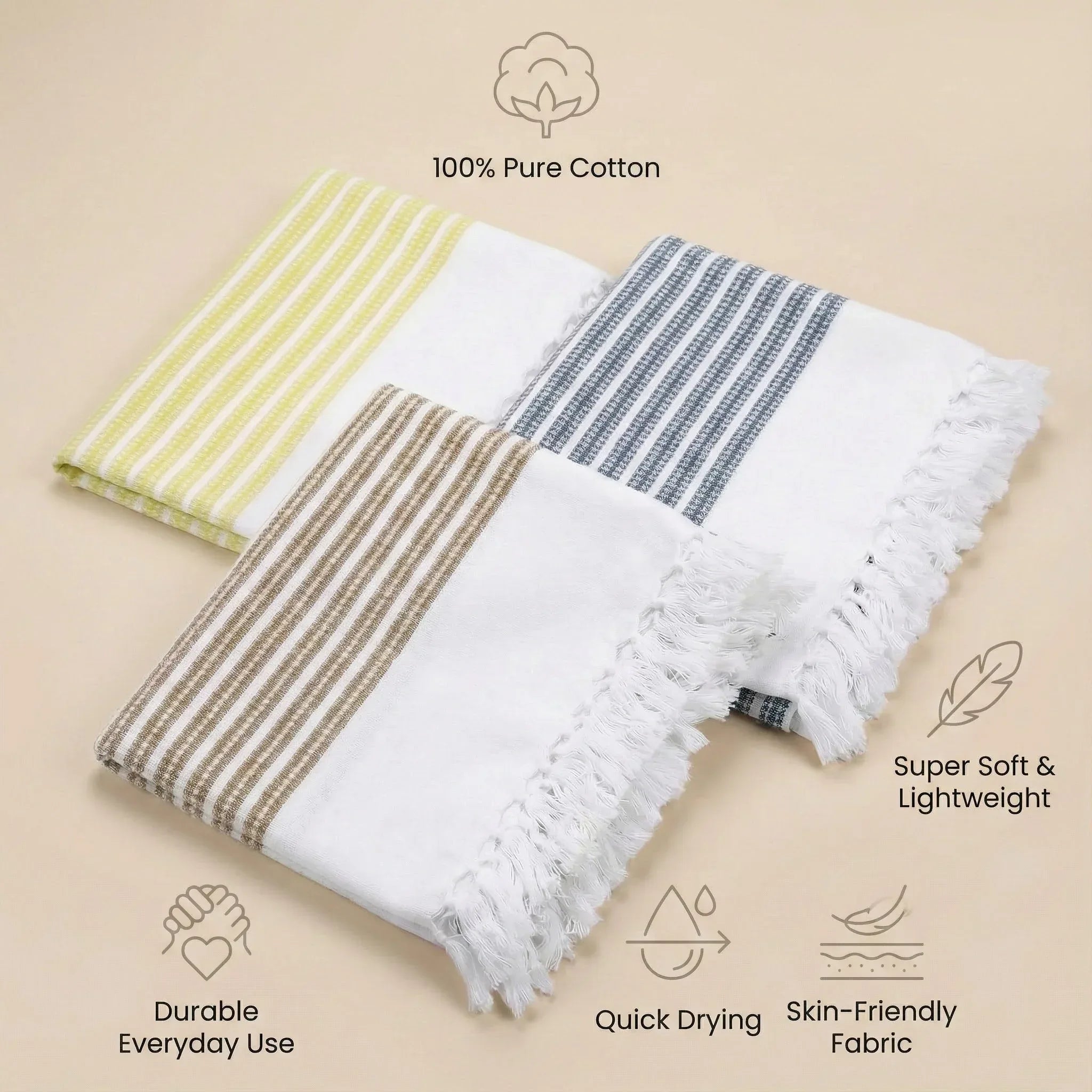 Ultra-fast dry towels combo pack lifestyle detail – TRESSNY