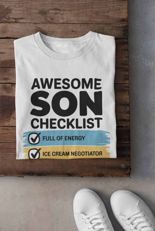 Awesome Son T-Shirt | 100% Cotton | Bio-Washed | Soft, Breathable & Durable