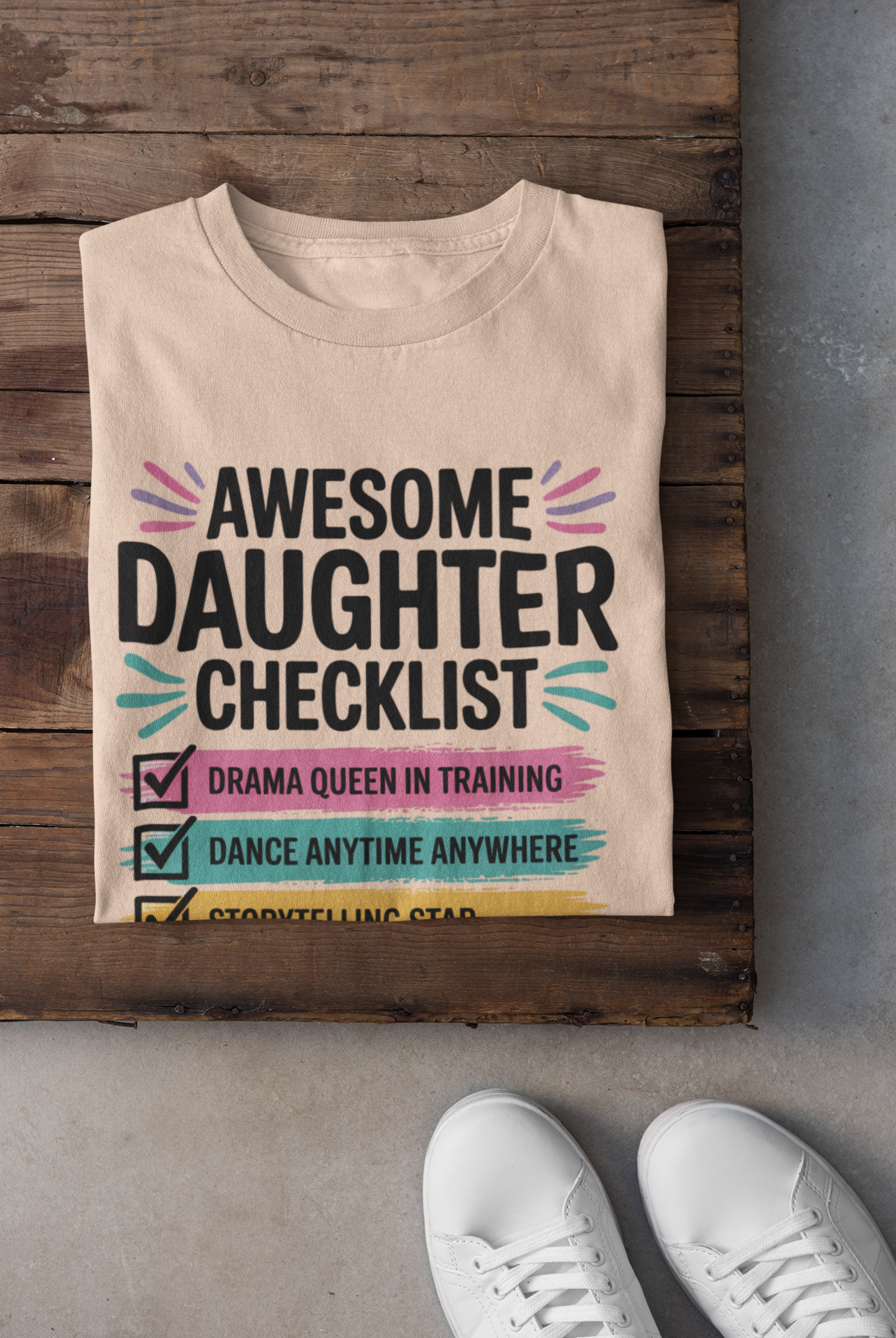 Awesome DaughterT-Shirt | 100% Cotton | Bio-Washed | Soft, Breathable & Durable