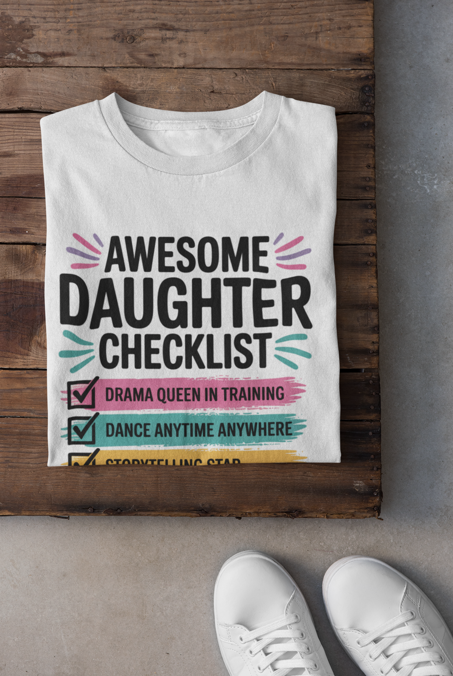 Awesome DaughterT-Shirt | 100% Cotton | Bio-Washed | Soft, Breathable & Durable