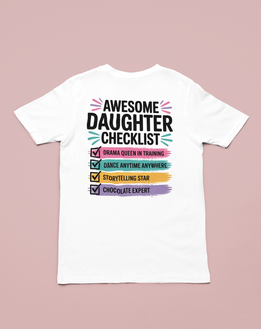 Awesome DaughterT-Shirt | 100% Cotton | Bio-Washed | Soft, Breathable & Durable