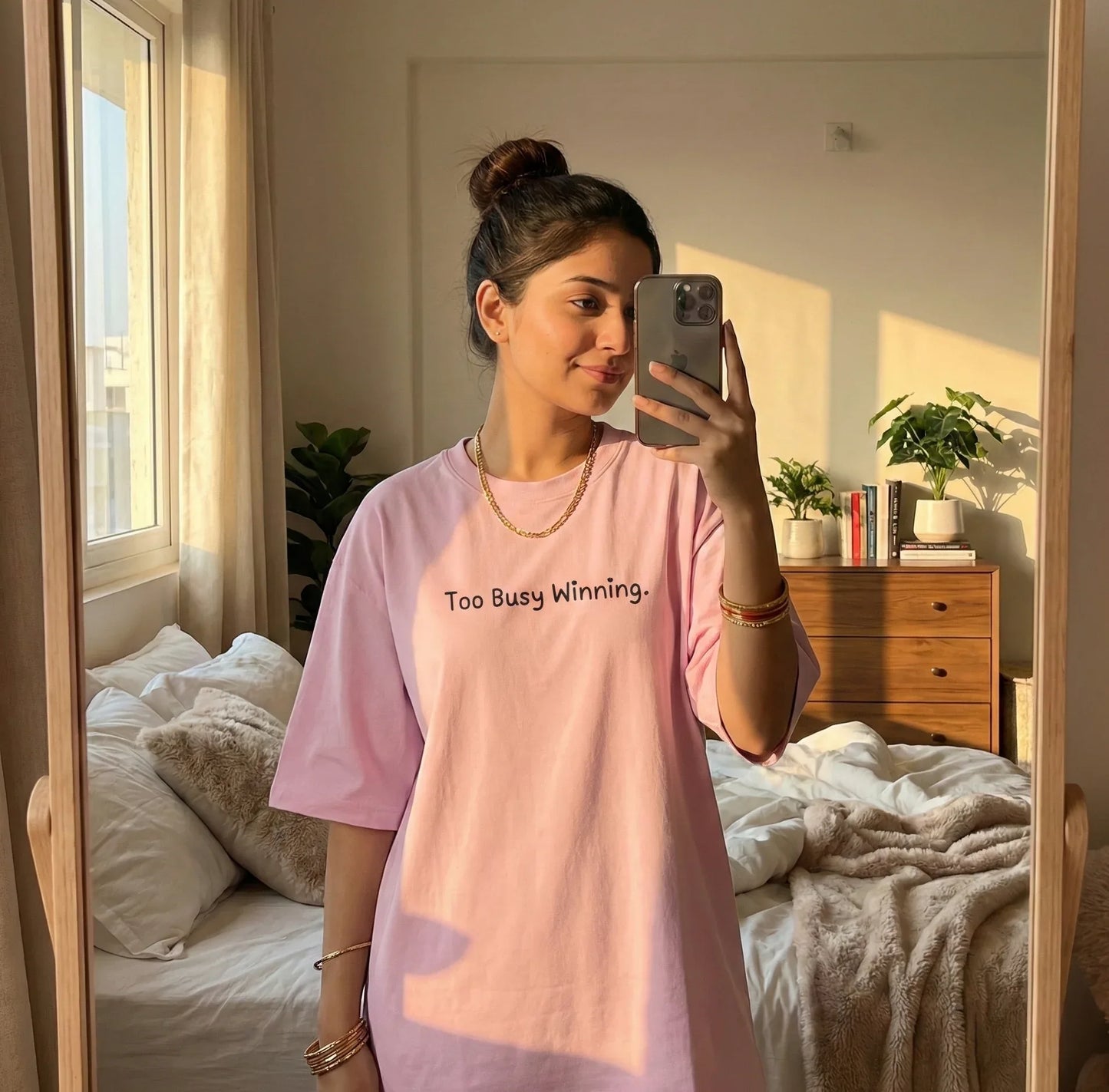 Too Busy Winning – Women’s Oversized Statement Tee - TRESSNY