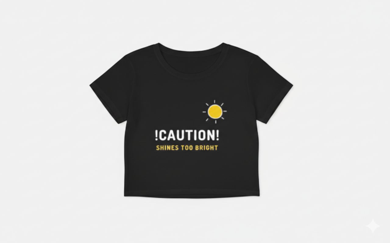 Caution Shines Too Bright Crop Top