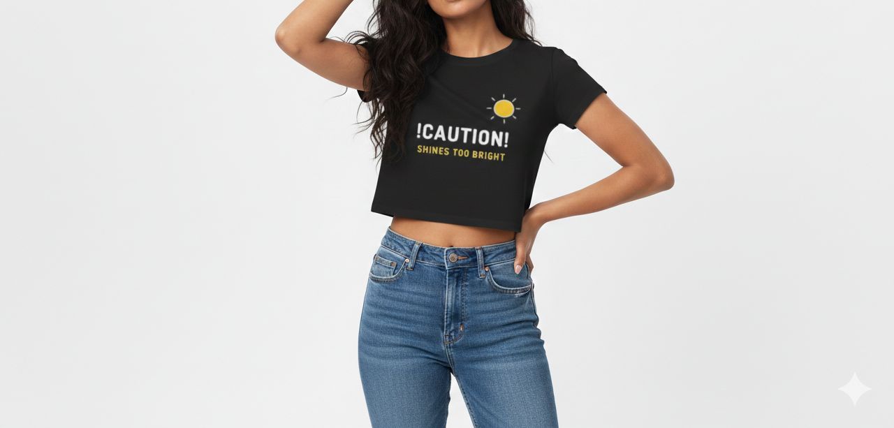 Caution Shines Too Bright Crop Top