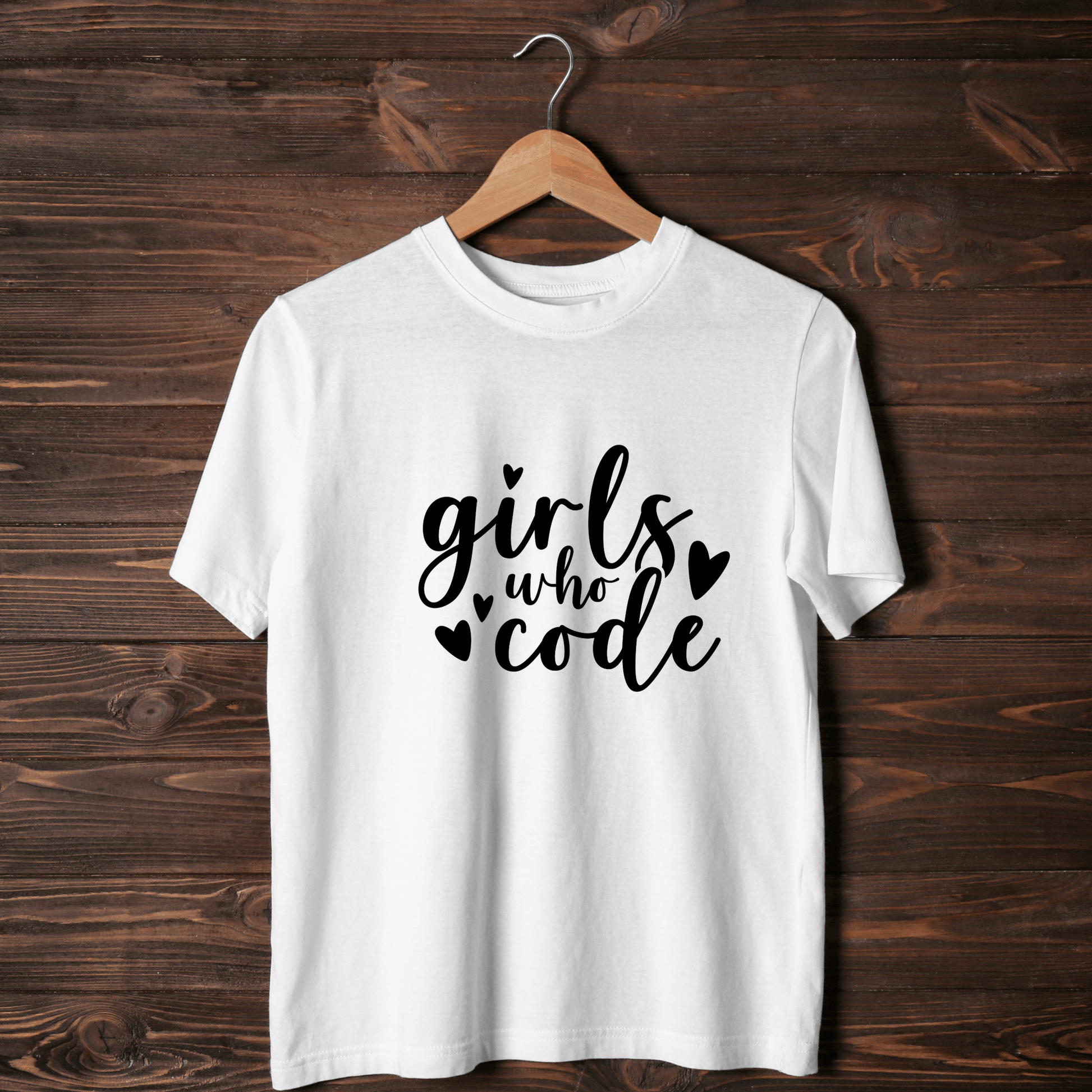 Girls Who Love Code T-Shirt - TRESSNY - FRnHs - Wh - XS - girlswhocode - Fr - dtf