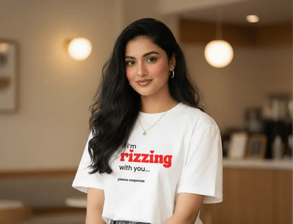 If I’m Rizzing With You Oversized Tee – Cute & Flirty Edition - TRESSNY
