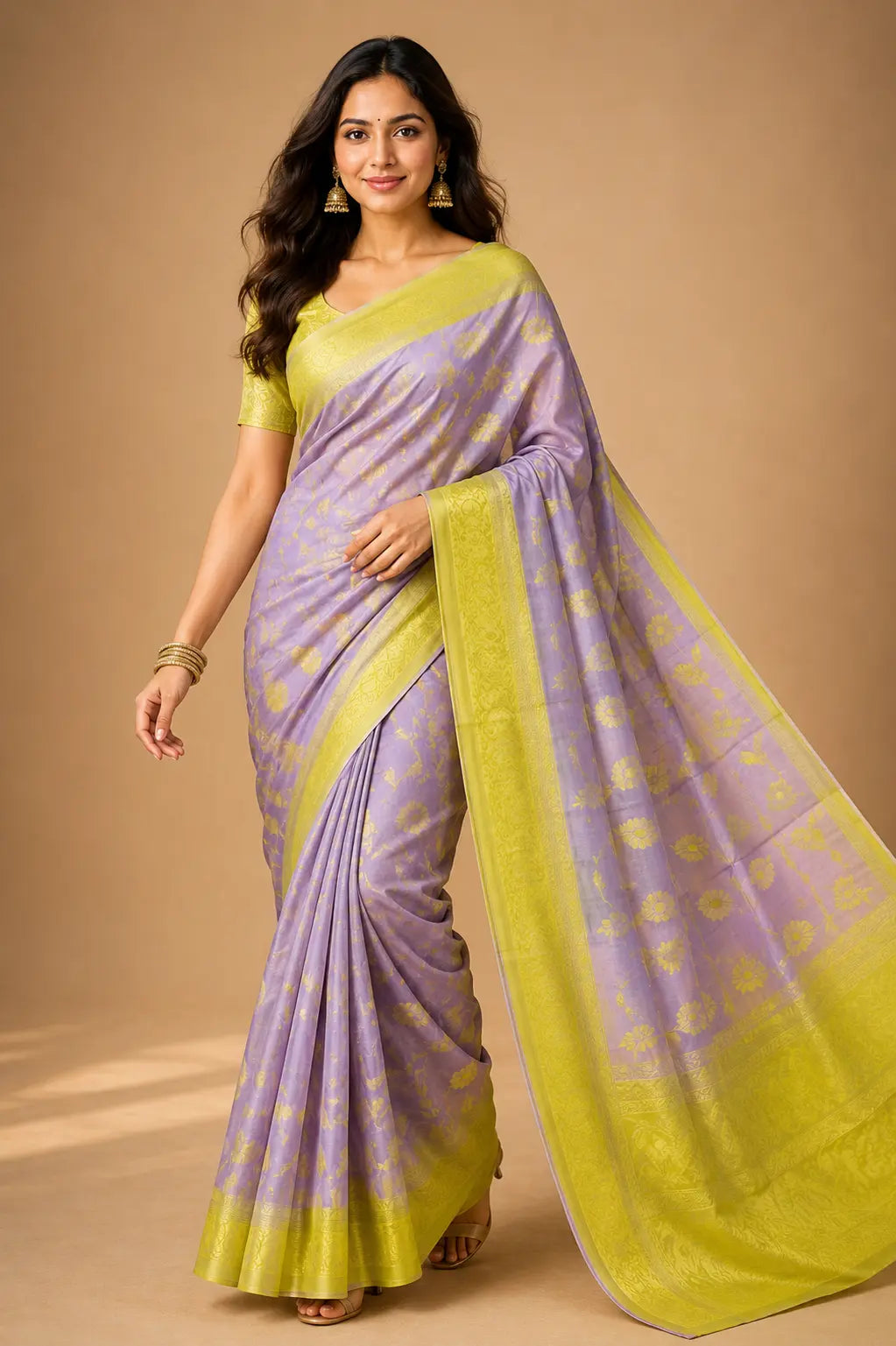 Kupera korvai bridal silk saree lavender – TRESSNY
