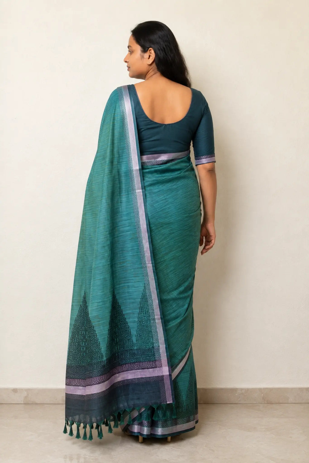 Temple Butta Soft Silk Saree with Zari Border - Body Butta | Women Fashion India