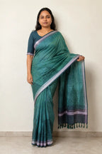 Temple Butta Soft Silk Saree with Zari Border - Full Drape | Women Fashion India