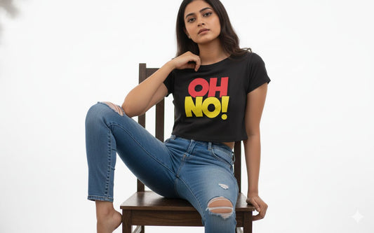 OH NO Statement Crop Top