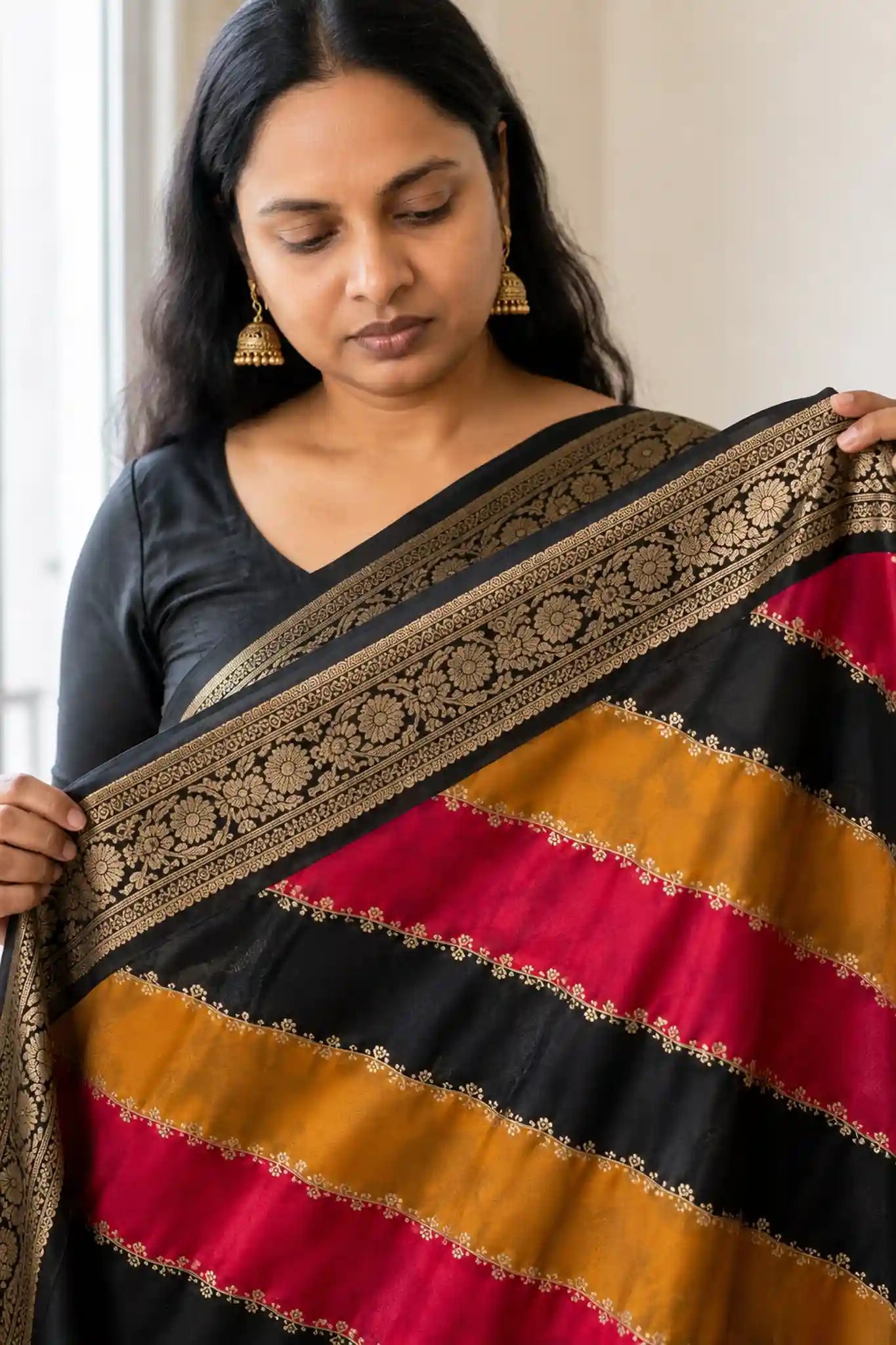 Paithani Soft Silk Digital Design Saree for Party Wear - Side View | Women Fashion India