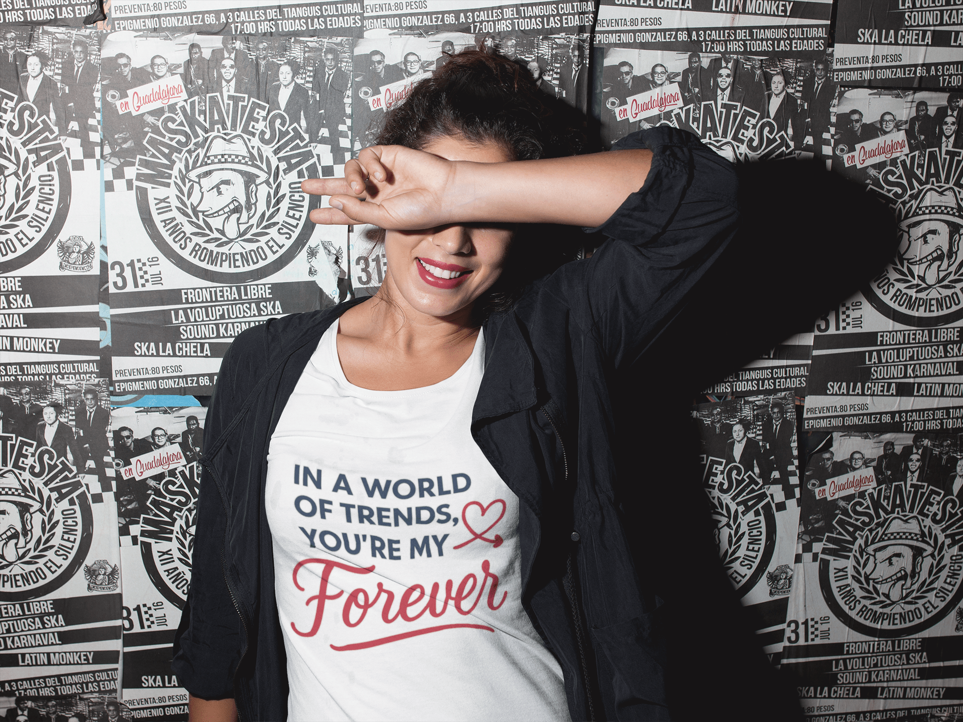 Perfect Gift for Loved Ones| Unisex Round Neck T-shirt | 100% Cotton | Bio - Washed | Breathable & Durable - TRESSNY - MRnHs - Wh - S - Design_youremyforever4500 - Fr - dtf
