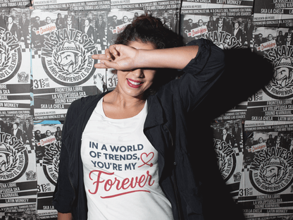 Perfect Gift for Loved Ones| Unisex Round Neck T-shirt | 100% Cotton | Bio - Washed | Breathable & Durable - TRESSNY - MRnHs - Wh - S - Design_youremyforever4500 - Fr - dtf