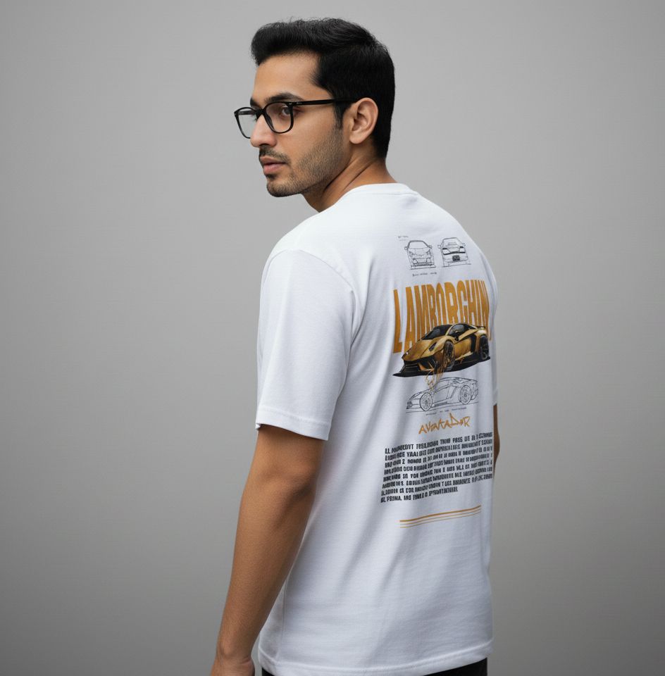 Porsche car blueprint graphic tee side view – TRESSNY