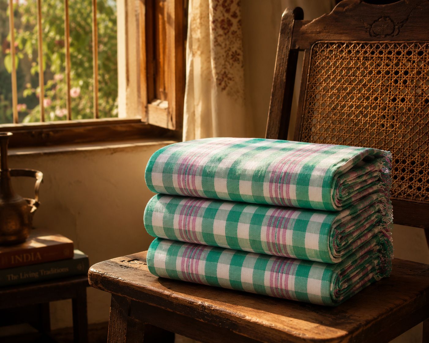 Traditional cotton bath towels pack of 3 folded jpg – TRESSNY