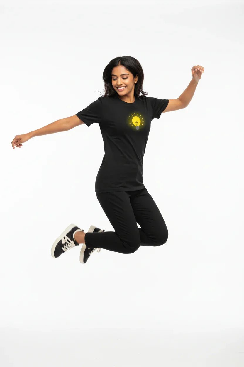 TRESSNY-Bright-Idea-Tee-Black-Action