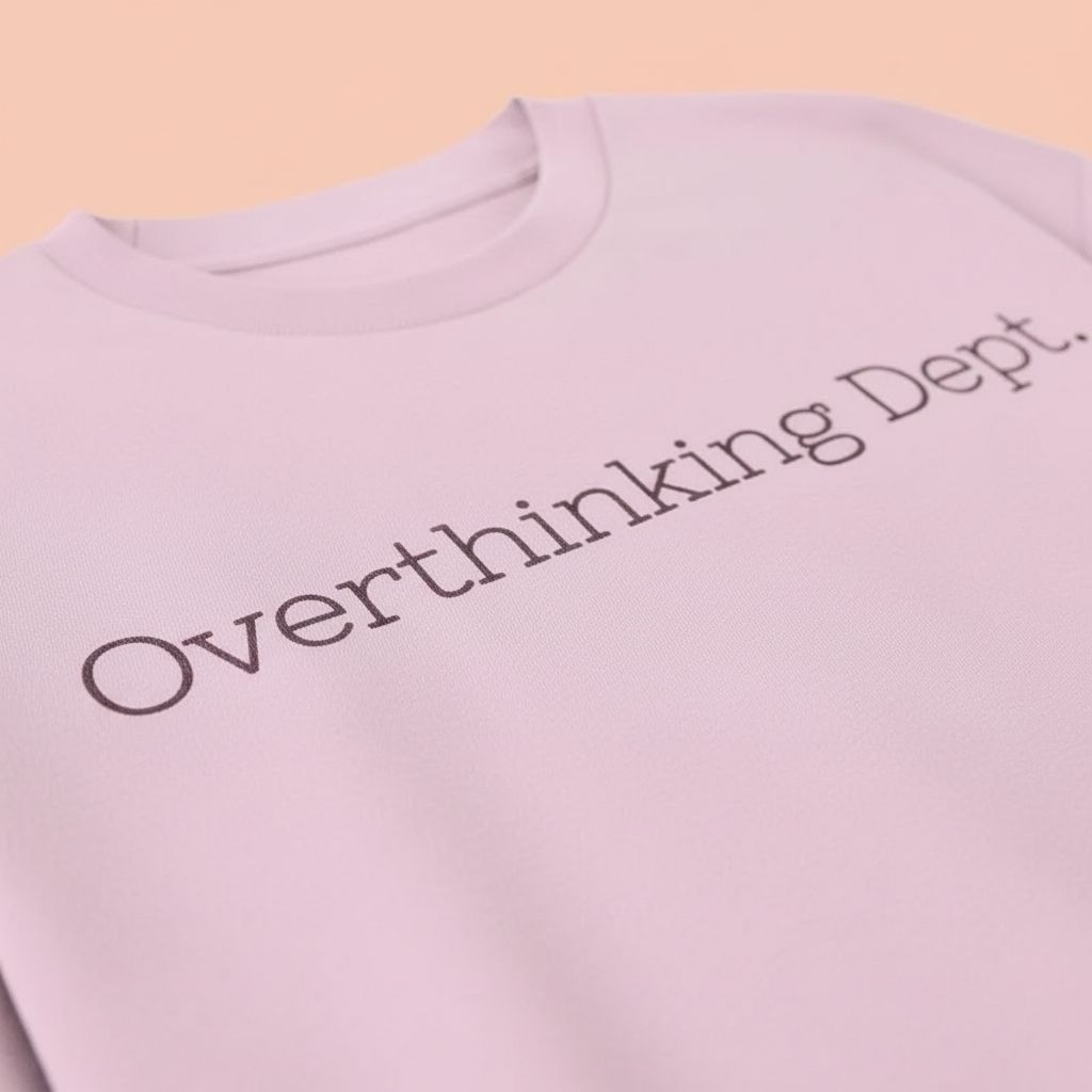 Corporate thinking oversized T-shirt close up – TRESSNY