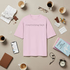 Corporate thinking oversized T-shirt pink flat – TRESSNY