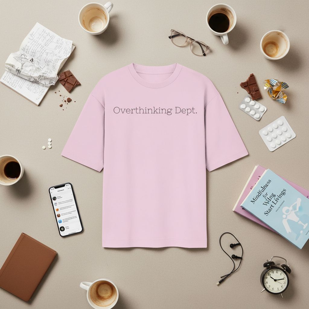 Corporate thinking oversized T-shirt pink flat – TRESSNY