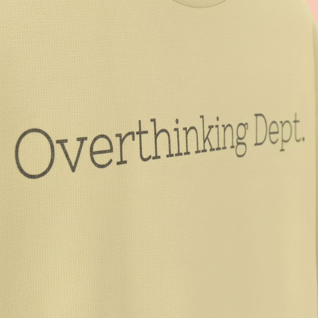 Corporate thinking oversized T-shirt yellow close up – TRESSNY
