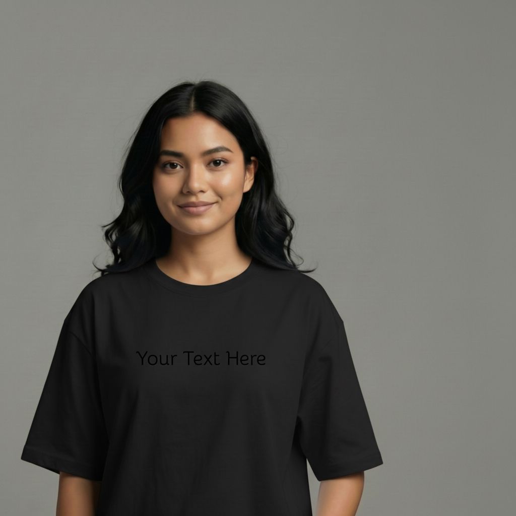 Custom Text Oversized T-Shirt – Personalized Tee
