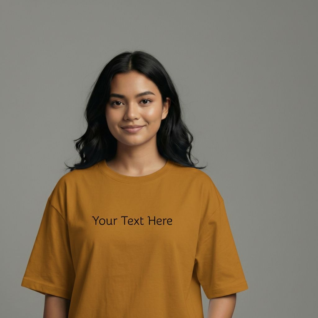 Custom Text Oversized T-Shirt – Personalized Tee