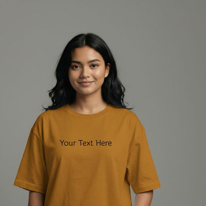 Custom Text Oversized T-Shirt – Personalized Tee