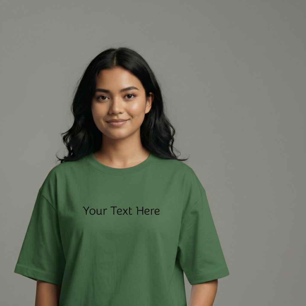 Custom Text Oversized T-Shirt – Personalized Tee