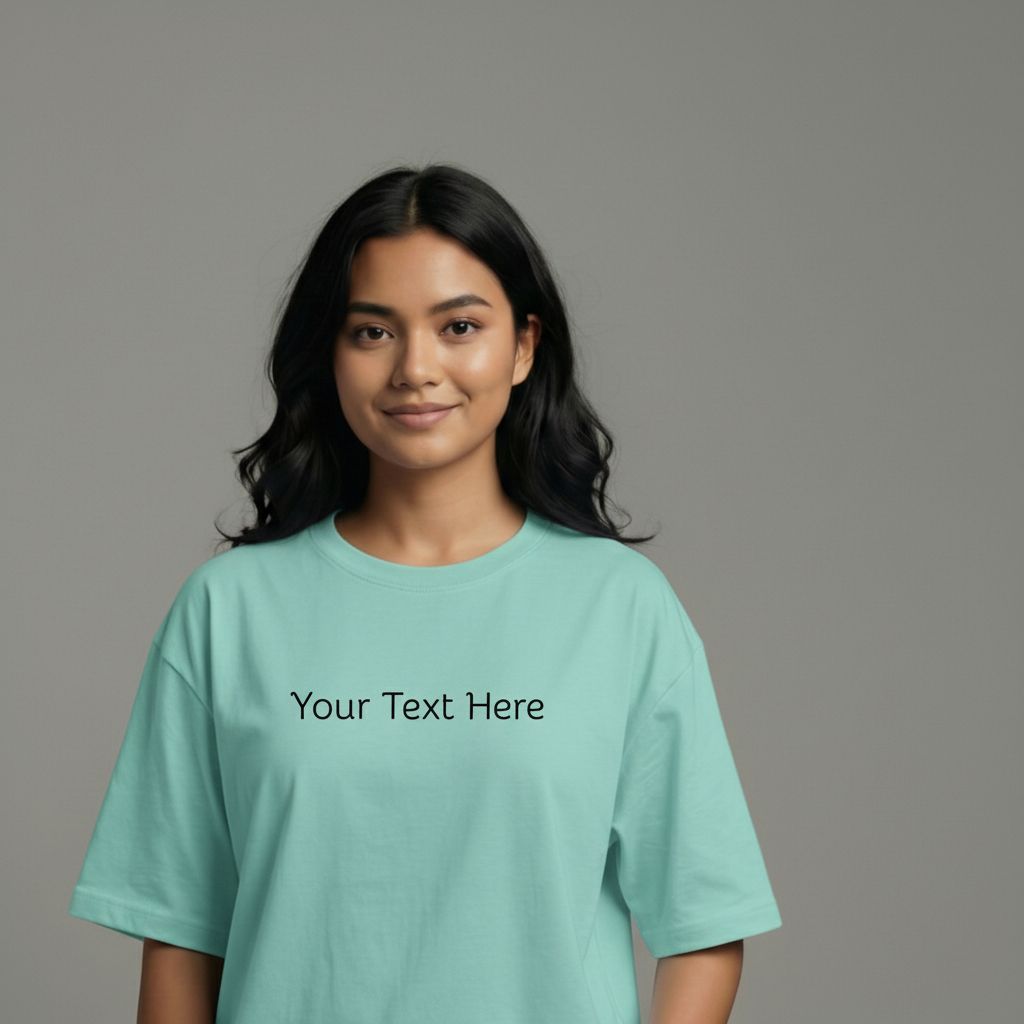 Custom Text Oversized T-Shirt – Personalized Tee