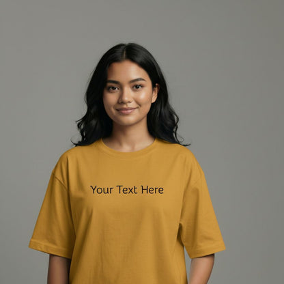 Custom Text Oversized T-Shirt – Personalized Tee