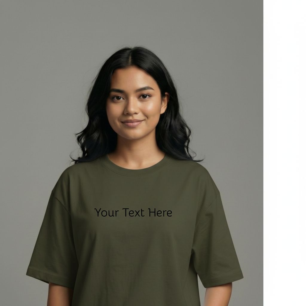 Custom Text Oversized T-Shirt – Personalized Tee