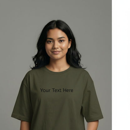 Custom Text Oversized T-Shirt – Personalized Tee