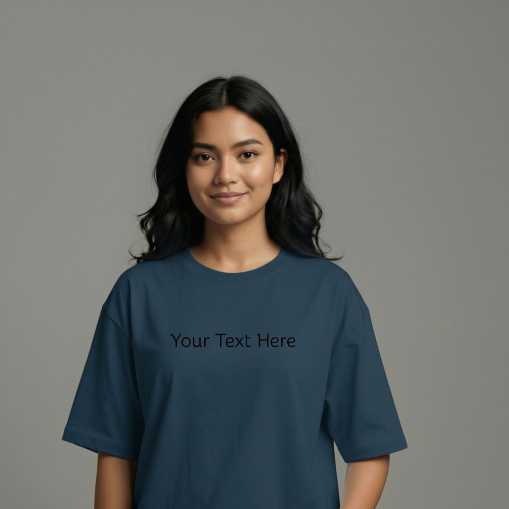 Custom Text Oversized T-Shirt – Personalized Tee