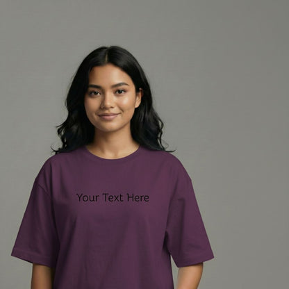 Custom Text Oversized T-Shirt – Personalized Tee