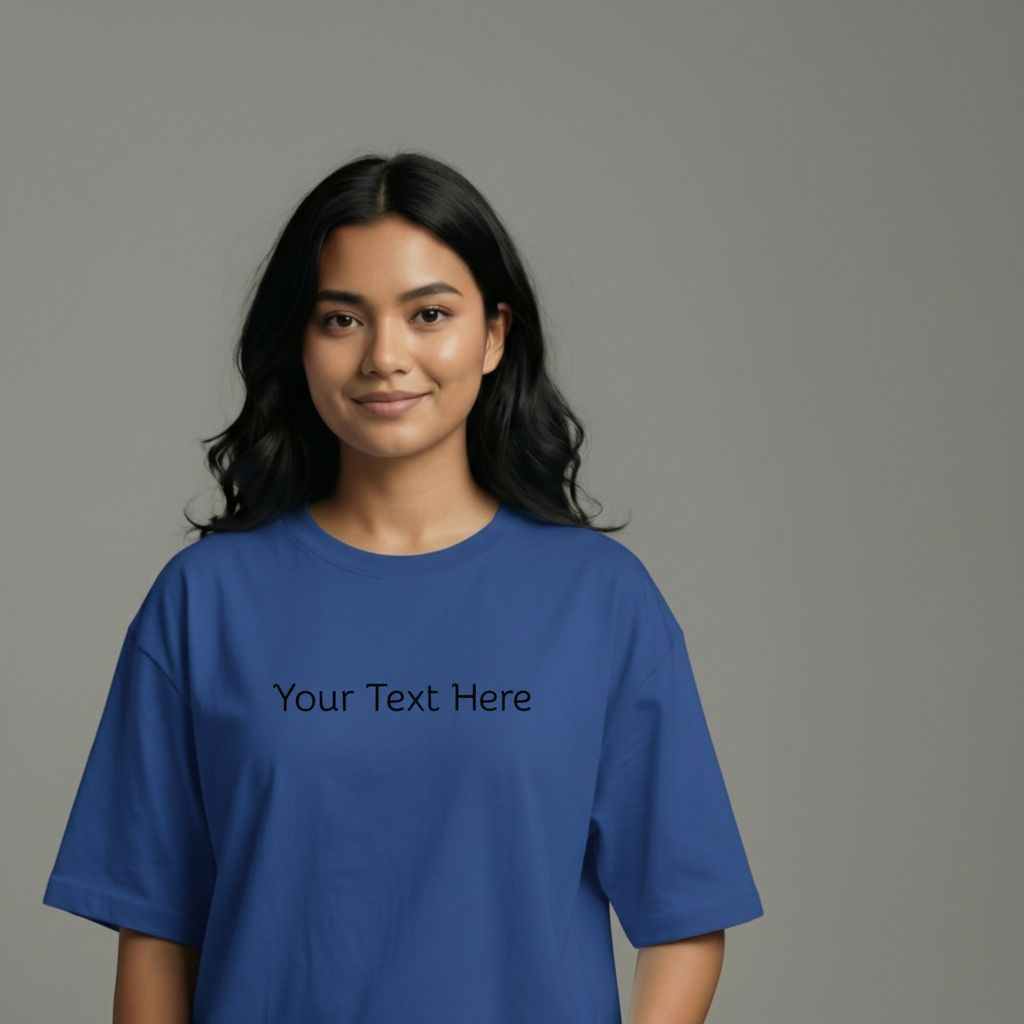 Custom Text Oversized T-Shirt – Personalized Tee