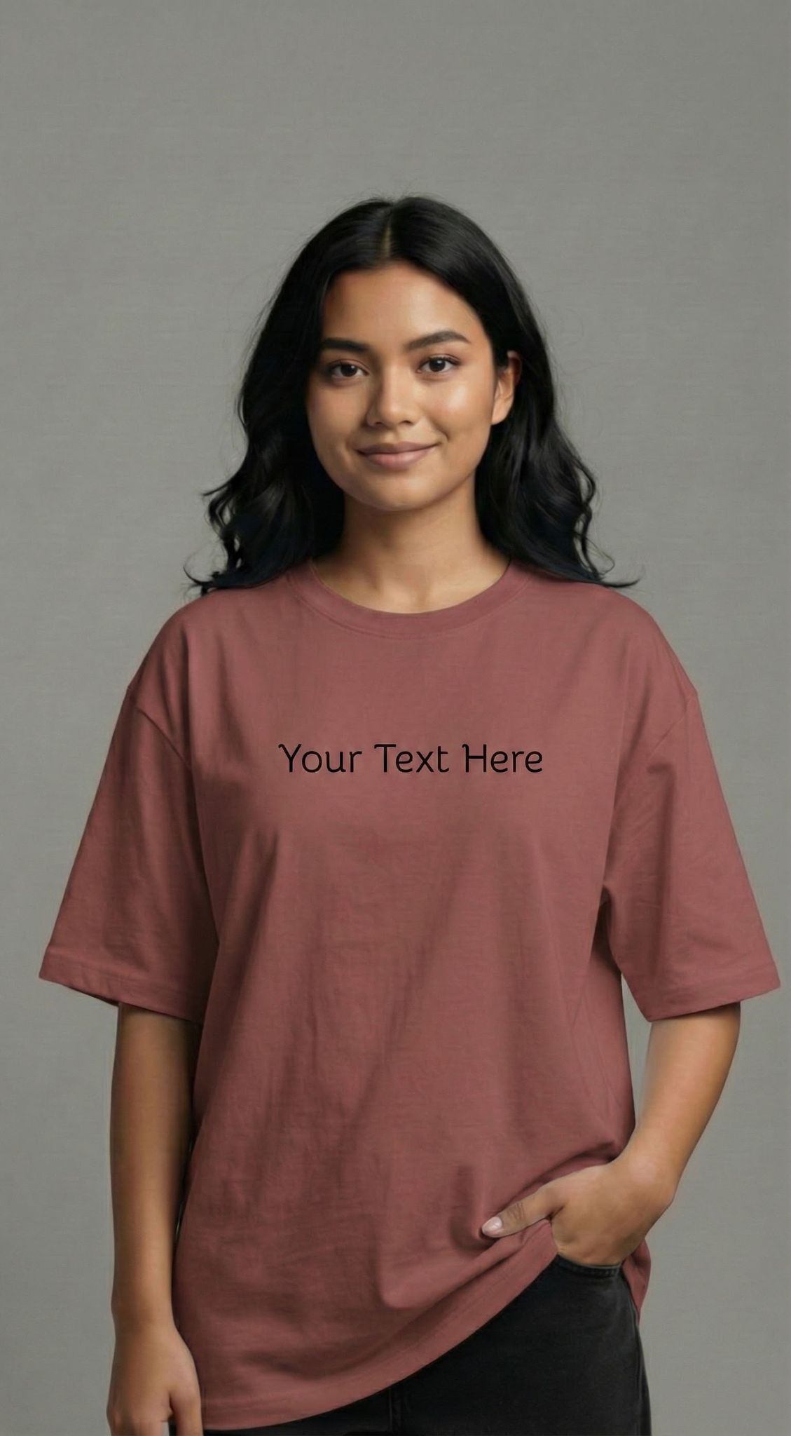Custom Text Oversized T-Shirt – Personalized Tee