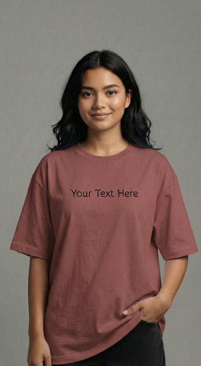 Custom Text Oversized T-Shirt – Personalized Tee