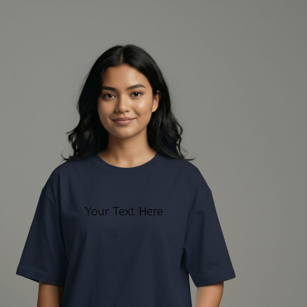Custom Text Oversized T-Shirt – Personalized Tee