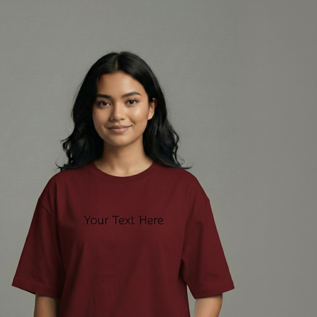 Custom Text Oversized T-Shirt – Personalized Tee