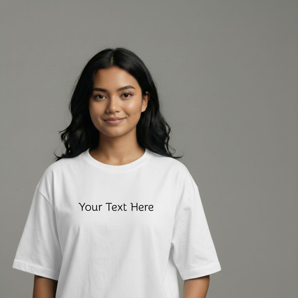 Custom Text Oversized T-Shirt – Personalized Tee
