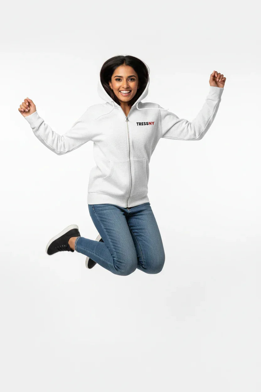TRESSNY-Mustang-Zip-Hoodie-White-Front-Hero