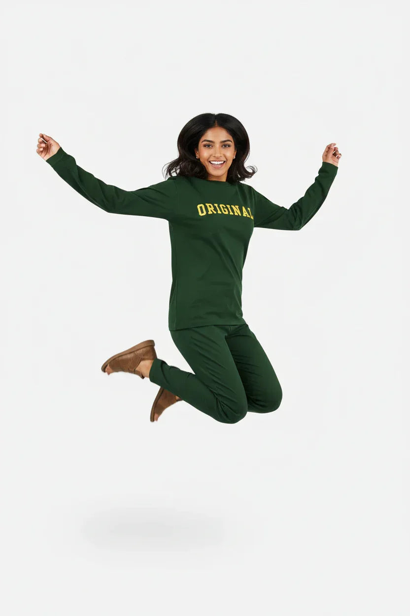 TRESSNY-Original-Full-Sleeve-Tee-Bottle-Green-Action