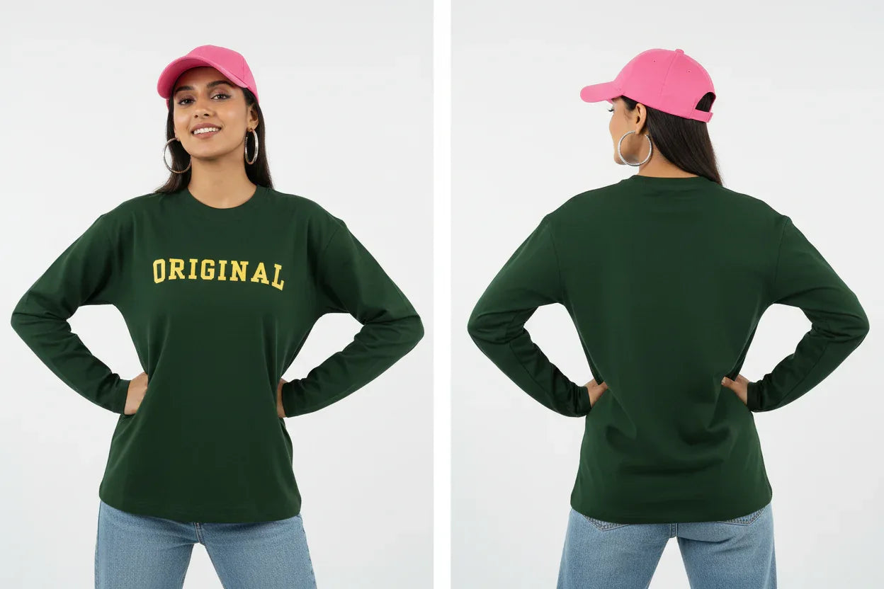 TRESSNY-Original-Full-Sleeve-Tee-Bottle-Green-Hero