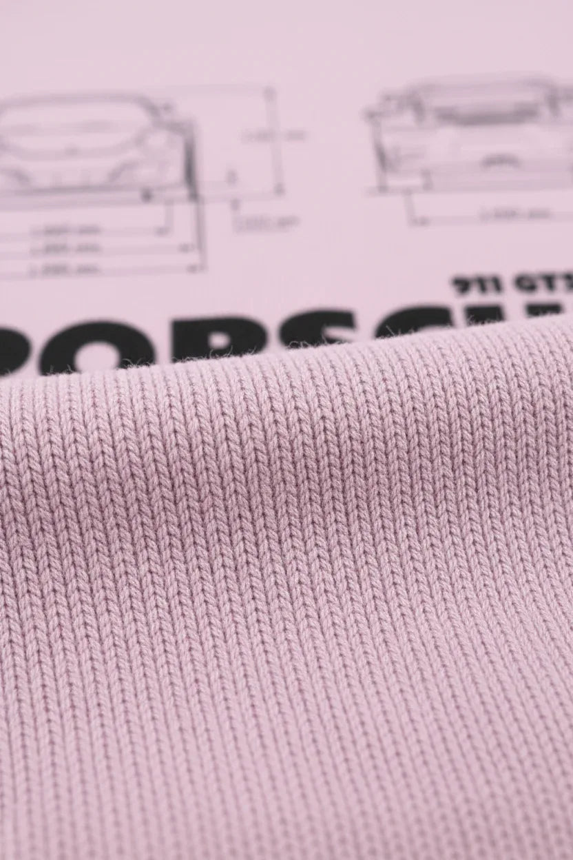TRESSNY-Porsche-Tee-Pink-Fabric-Macro