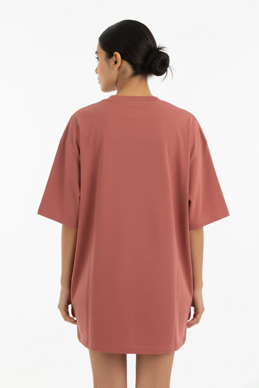 TRESSNY-Unbothered-Tee-Coral-Back-View